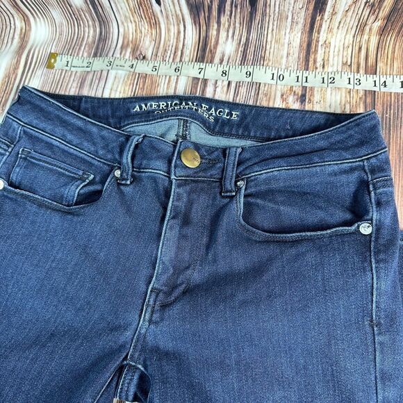 American Eagle SKINNY Womens Size 6 Low Rise Blue Jeans Denim Pants 28x28 - Picture 3 of 10